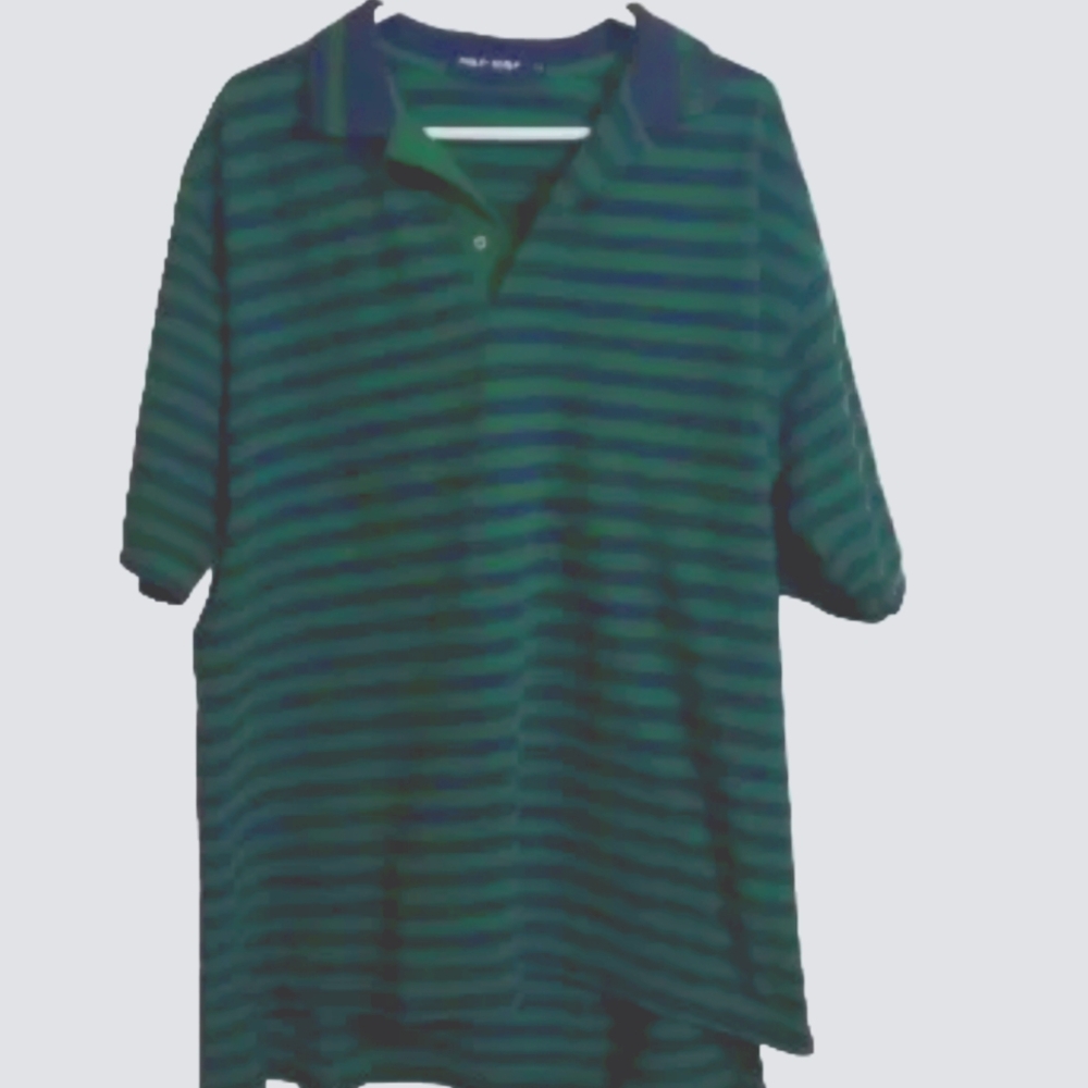 Ralph Lauren Polo Golf Striped Shirt Great  Spring/fall Color For Men SzXL